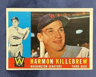 224  Lot 348h  1960 Topps Harmon Killebrew baseball card