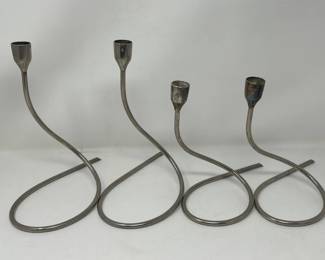 821  Lot 388  Four Towle electro plate candlesticks