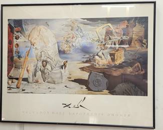 142  Lot 334h  Vintage Salvador Dali framed print