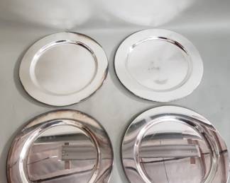 004  Lot 154  4 silver chargers