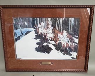 703  Lot 653  Size Judy Larson Phantom Patrol print with COA