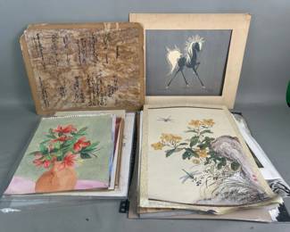 262  Lot 304  Group of signed Asian water color, prints, and