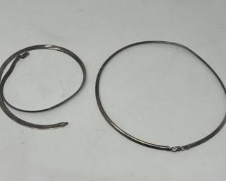 166  Lot 20  Pair of vintage sterling silver necklaces
