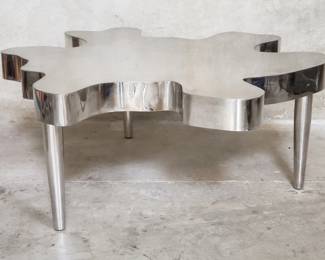 783  Lot 520  Irregular freeformstyle stainless steel coffee