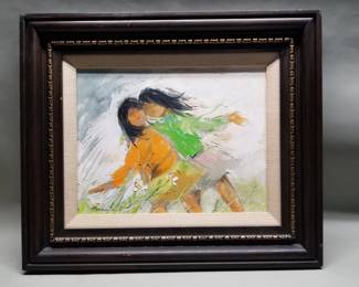 022  Lot 292  Ana Maria Pecanins Viento oilcanvas