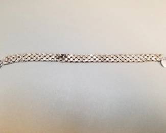 329  Lot 684  Sterling hearts and flowers chain bracelet