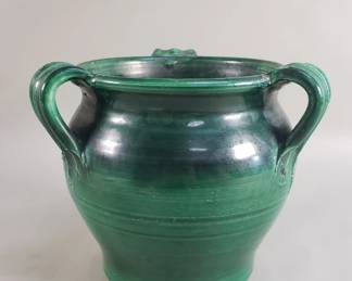 431  Lot 356  Vintage green pottery vase
