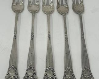 135  Lot 220  Five sterling silver forks