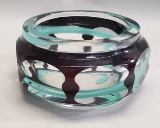 315  Lot 88  Vintage Moser crystal bowl