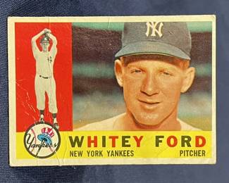 580  Lot 347h  1960s Topps Whitey Ford baseball card