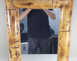 616  Lot 416  Bamboo wall mirror