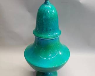 292  Lot 406  Midcentury modern ceramic lided urn made in Italy