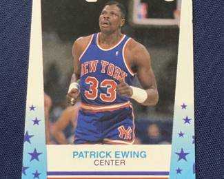 628  Lot 454h  1989 Fleer Patrick Ewing sticker card