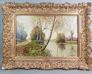 107  Lot 147  Signed R.V.D. Bosch Impressioniststyle oil on