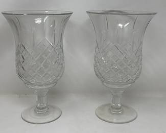 338  Lot 238  Pair of crystal pedestals