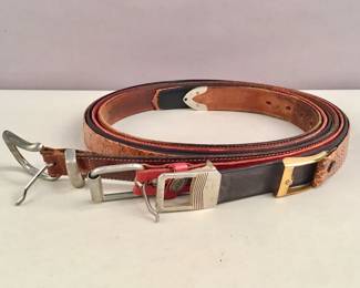 492  Lot 577  Four mens belts