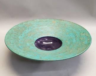 243  Lot 404  Signed vintage ceramic center bowl