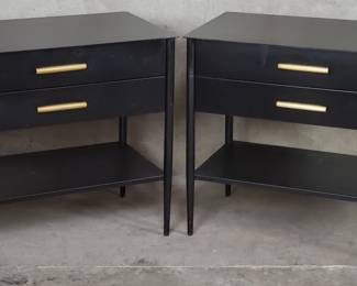 644  Lot 471  Pair of Mtl Work Grand NS HRS metal nightstands