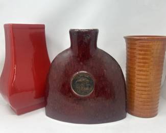 814  Lot 379  Three contemporary ceramic vases