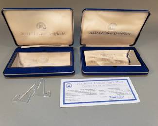 738  Lot 658  Pair of National Collectors Mint $1 Silver