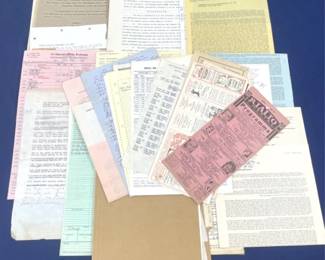 439  Lot 363h  Vintage contracts  advertisement documents