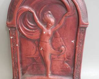 175  Lot 83  Art Nouveau chalk plaque