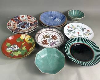 780  Lot 477  Group of vintage porcelain bowls and plates
