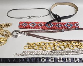 841  Lot 455  Group of designer style womens belts