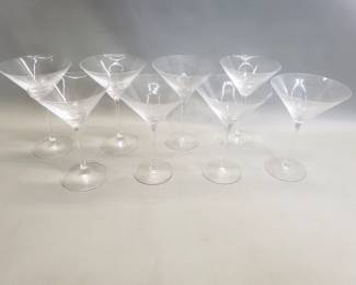 746  Lot 342  Group of crystal Martini glasses