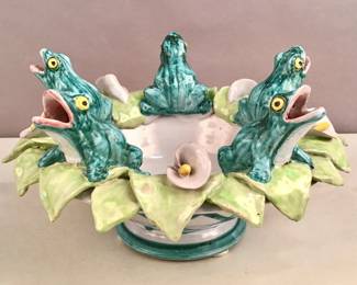 790  Lot 569  Vintage midcentury majolica ceramic