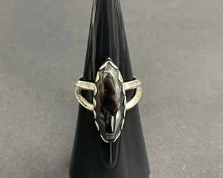 736  Lot 775h  Sterling silver and hematite ring