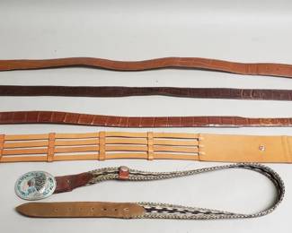 842  Lot 456  Group of designer style womens belts