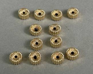 065  Lot 27  Group of unmarked 14kt gold beads