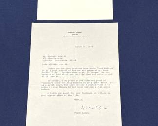 039  Lot 353h  Frank Capra typed  signed letter