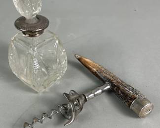168  Lot 24  Pair of vintage bottle opener and perfume bottle
