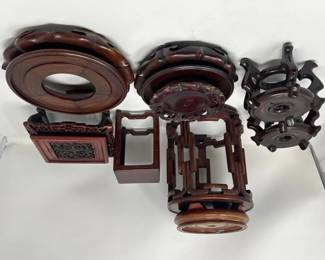 771  Lot 364  Group of vintage wood stands