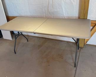 Lot #250- Lifetime 6-Foot Folding Table
