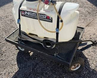 Lot #178- NorthStar Tank Sprayer on Four-Wheel Utility Cart