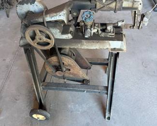 Lot #200- Horizontal Metal-Cutting Saw with Wheeled Stand