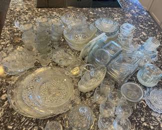 Lot #76- Clear Glass Kitchenware & Serving Dishes Collection