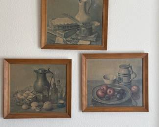 Lot #85- Three Framed Still-Life Paintings, 18 x 16