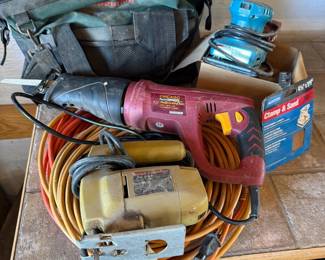 Lot #211- Chicago Electric Reciprocating Saw, Makita Sander & Black & Decker Jigsaw