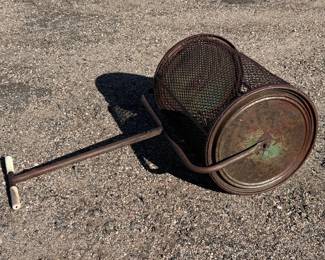 Lot #180- Rolling Mesh-Drum Compost & Peat Moss Spreader