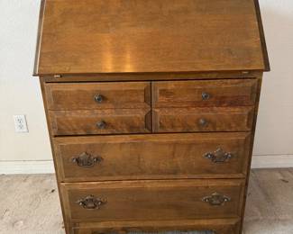 Lot #26- Meredith Slant-Front Secretary Desk with Three Drawers