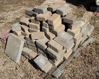 Lot #159- Assorted Landscape Pavers, Blocks & Scalloped Edging
