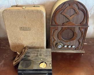 Lot #243- Sony Tapecorder 101, Cathedral-Style Radio & Cassette Recorder