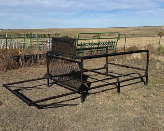 Lot #182- Large Metal Utility Frame with Mesh Panel, 9 x 4 Feet