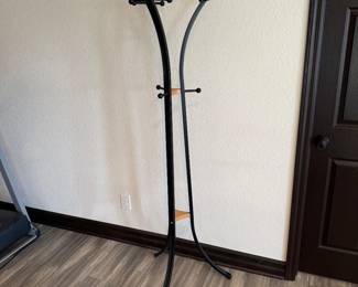 Lot #132- Black Freestanding Coat Rack with Ball-Tip Hooks