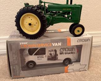 Lot #8- John Deere Model Tractor & Crown Lift Trucks Service Van