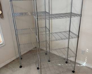 Lot #41- Two Seville Classics Rolling Wire Shelving Units